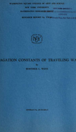 Propagation constants of traveling waves_cover