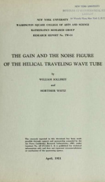 The gain and the noise figure of the helical traveling wave tube_cover