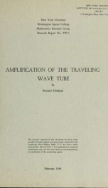 Amplification of the traveling wave tube_cover