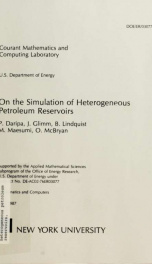 On the simulation of heterogeneous petroleum reservoirs_cover