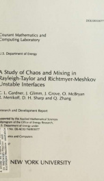 A study of chaos and mixing in Rayleigh-Taylor and Richtmyer-Meshkov unstable interfaces_cover