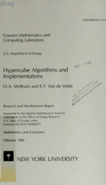 Hypercube algorithms and implementations_cover