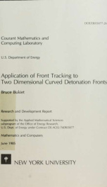 Application of front tracking to two dimensional curved detonation fronts_cover