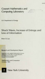 Shock waves, increase of entropy and loss of information_cover
