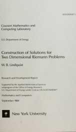 Construction of solutions for two dimensional Riemann problems_cover