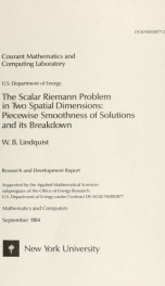 The scalar Riemann problem in two spatial dimensions: piecewise smoothness of solutions and its breakdown_cover