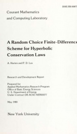 A random choice finite-difference scheme for hyperbolic conservation laws_cover