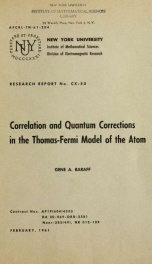 Correlation and quantum corrections in the Thomas-Fermi model of the atom_cover