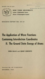 The application of wave functions containing interelectron coordinates. II: The ground state energy of atoms_cover