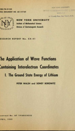 The application of wave functions containing interelectron coordinates. I: The ground state energy of lithium_cover