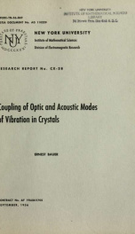 Coupling of optic and acoustic modes of vibration in crystals_cover