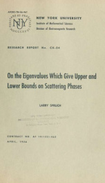 On the eigenvalues which give upper and lower bounds on scattering phases_cover