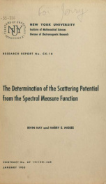 The determination of the scattering potential from the spectral measure function_cover