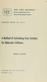 A method of calculating cross sections for molecular collisions_cover