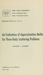 An evaluation of approximation methods for three body scattering problems_cover