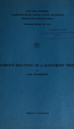 A rigorous solution of a many-body problem_cover