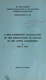 A self consistent calculation of the dissociation of oxygen in the upper atmosphere_cover