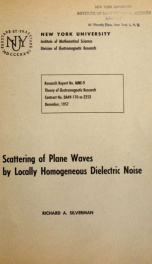 Scattering of plane waves by locally homogeneous dielectric noise_cover