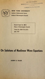 On solutions of nonlinear wave equations_cover