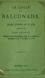 La calle de la balconada : drama histórico en un acto_cover