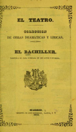 El bachiller : zarzuela de capa y espada, en dos actos_cover