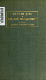 Record aids in college management; helpful record forms in use by colleges_cover