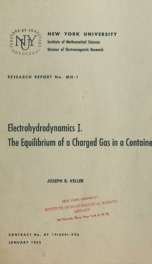 Electrohydrodynamics I. The equilibrium of a charged gas in a container_cover