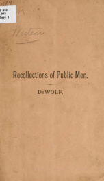 Recollections of public men: a paper read before the Chicago Historical Society, November 15th, 1881_cover