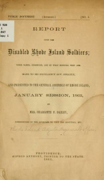 Report upon the disabled Rhode Island soldiers; their names, condition, and in what hospital they are_cover