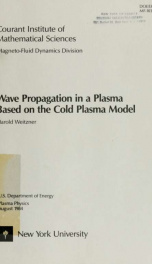 Wave propagation in a plasma based on the cold plasma model_cover