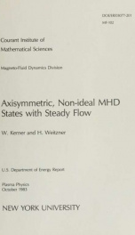 Axissymmetric, non-ideal MHD states with steady flow_cover