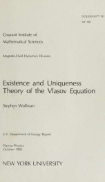 Existence and uniqueness theory of the Vlasov equation_cover