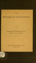 The witness of the Gospels .._cover
