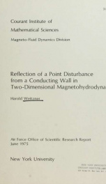 Reflection of a point disturbance from a conducting wall in two-dimensional magnetohydrodynamics_cover