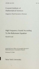 High frequency sound according to the Boltzmann equation_cover