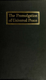 The promulgation of universal peace : discourses 1_cover