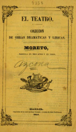 Moreto : zarzuela en tres actos y en verso_cover