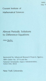 Almost periodic solutions to difference equations_cover