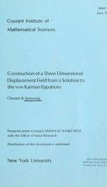 Construction of a three dimensional displacement field from a solution to the von Karman equations_cover