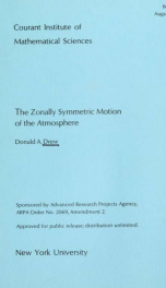 The zonally symmetric motion of the atmosphere_cover
