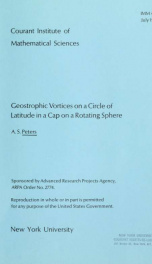 Geostrophic vortices on a sphere_cover