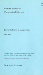 Some problems in geophysics_cover