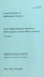 Some integral equations related to Abel's equation and the Hilbert transform_cover