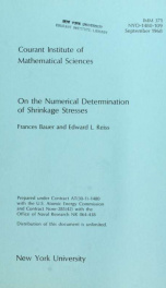 On the numerical determination of shrinkage stresses_cover