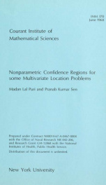 Nonparametric confidence regions for some multivariate location problems_cover