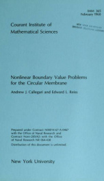 Nonlinear boundary value problems for the circular membrane_cover