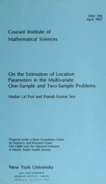 On the estimation of location parameters in the multivariate one-sample problems_cover
