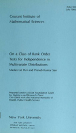 On a class of rank order tests for independence in multivariate distributions_cover