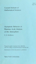 Asymptotic behavior of planetary-scale motions of the atmosphere_cover