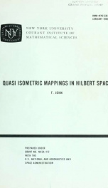 Quasi isometric mappings in Hilbert space_cover